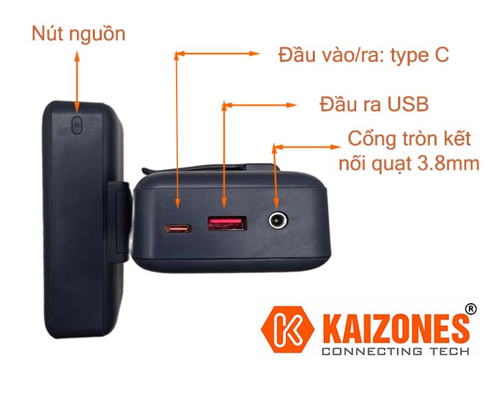 Pin sạc cho áo làm mát 30.000mAh